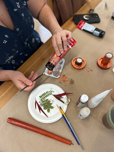 Tapered Candle Holder Painting Oct 2nd