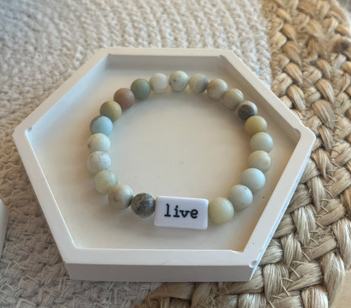 Amazonite Bracelet and Tray 