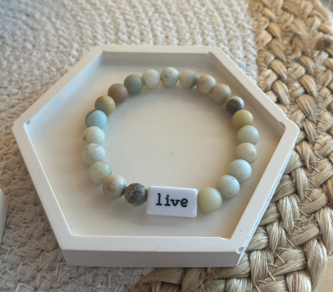 Amazonite Bracelet and Tray 