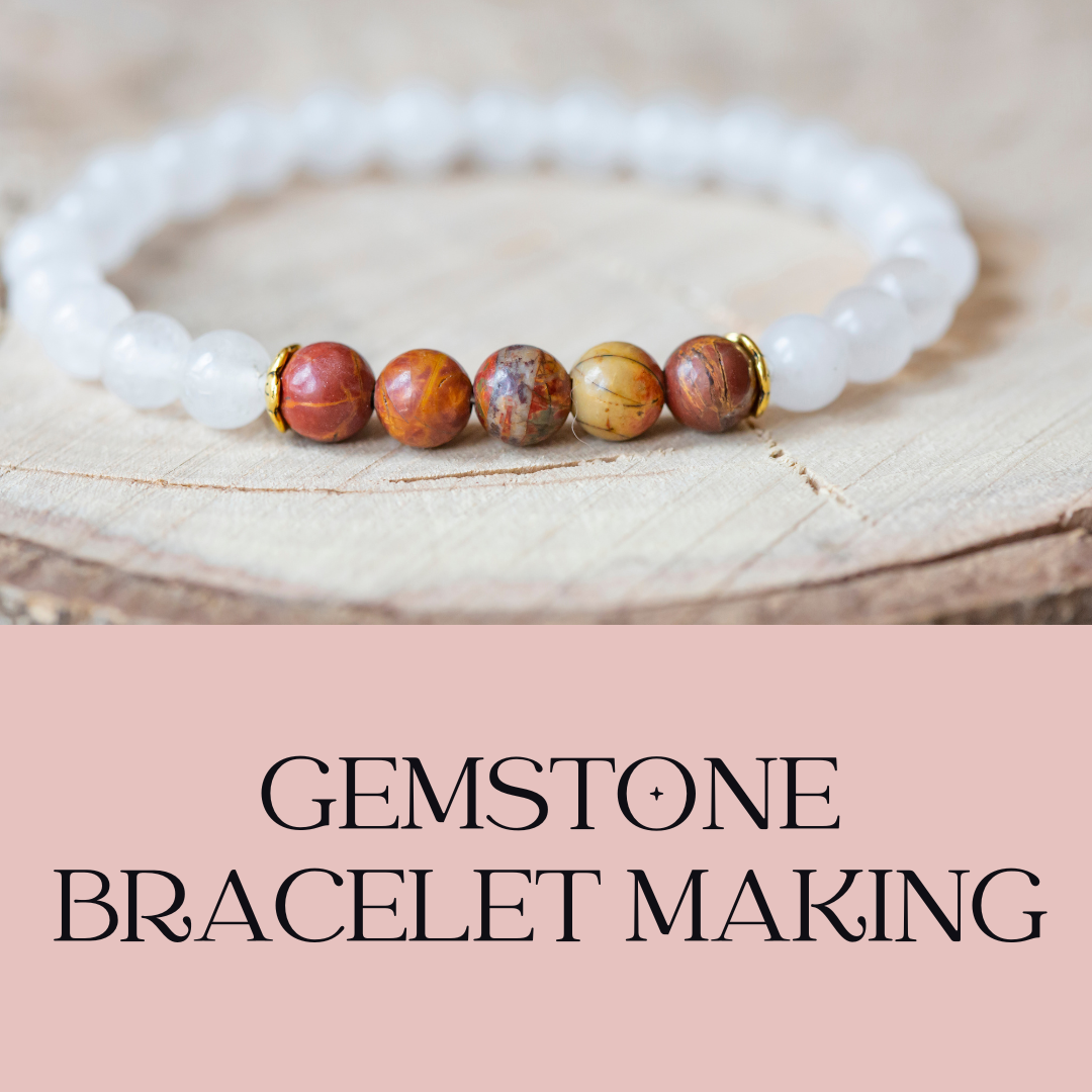 DIY Gemstone Bracelet Making Maker House Co Feb 22 Cup of Intention