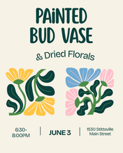 Painted Vase and Dried Florals June 3