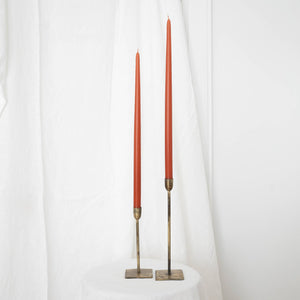 Taper Candles - Pair Terracotta